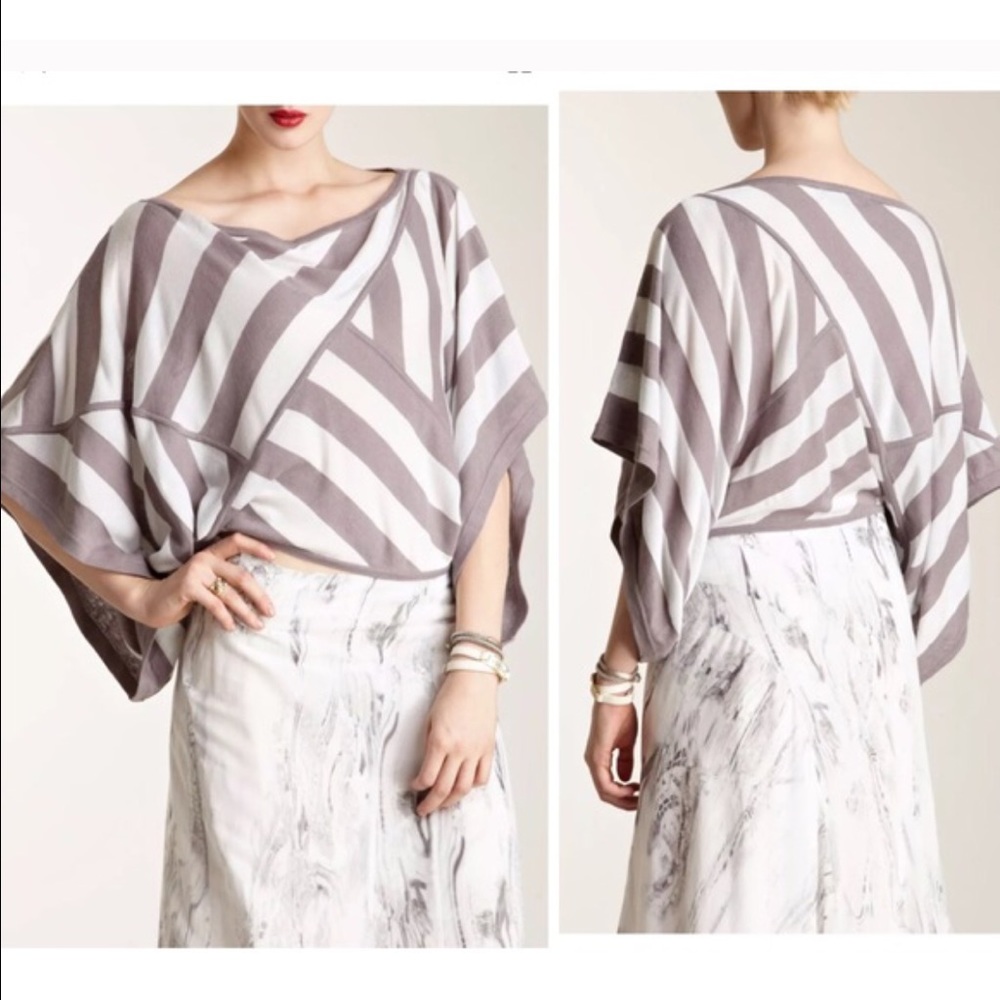 L.A.M.B. Two way top striped shirt $245 NWT